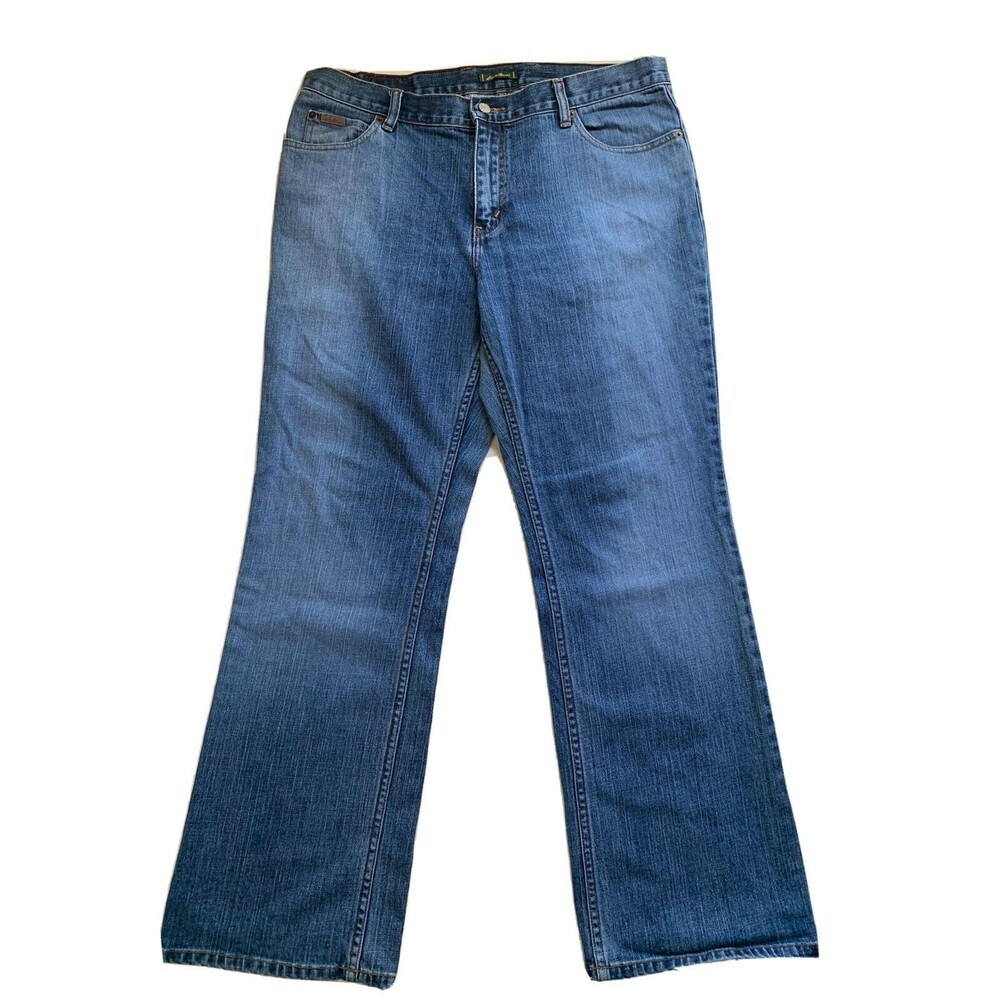 Eddie‎ Bauer Womens Jeans 16 Blue Mid Rise Classic Bootcut Medium Wash Denim